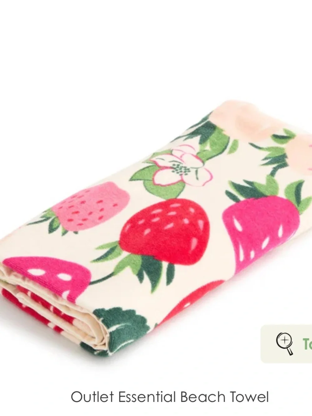 Vera Bradley essential beach towel strawberries NWT